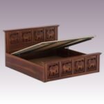 Maharaja Heritage Solid Sheesham Wood Hydraulic Storage Bed - Image 2
