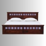 Azure Mosaic Solid Sheesham Wood King Size Bed - Image 2
