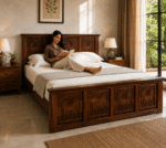 Maharaja Heritage Solid Sheesham Wood Hydraulic Storage Bed - Image 6
