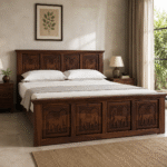 Maharaja Heritage Solid Sheesham Wood Hydraulic Storage Bed