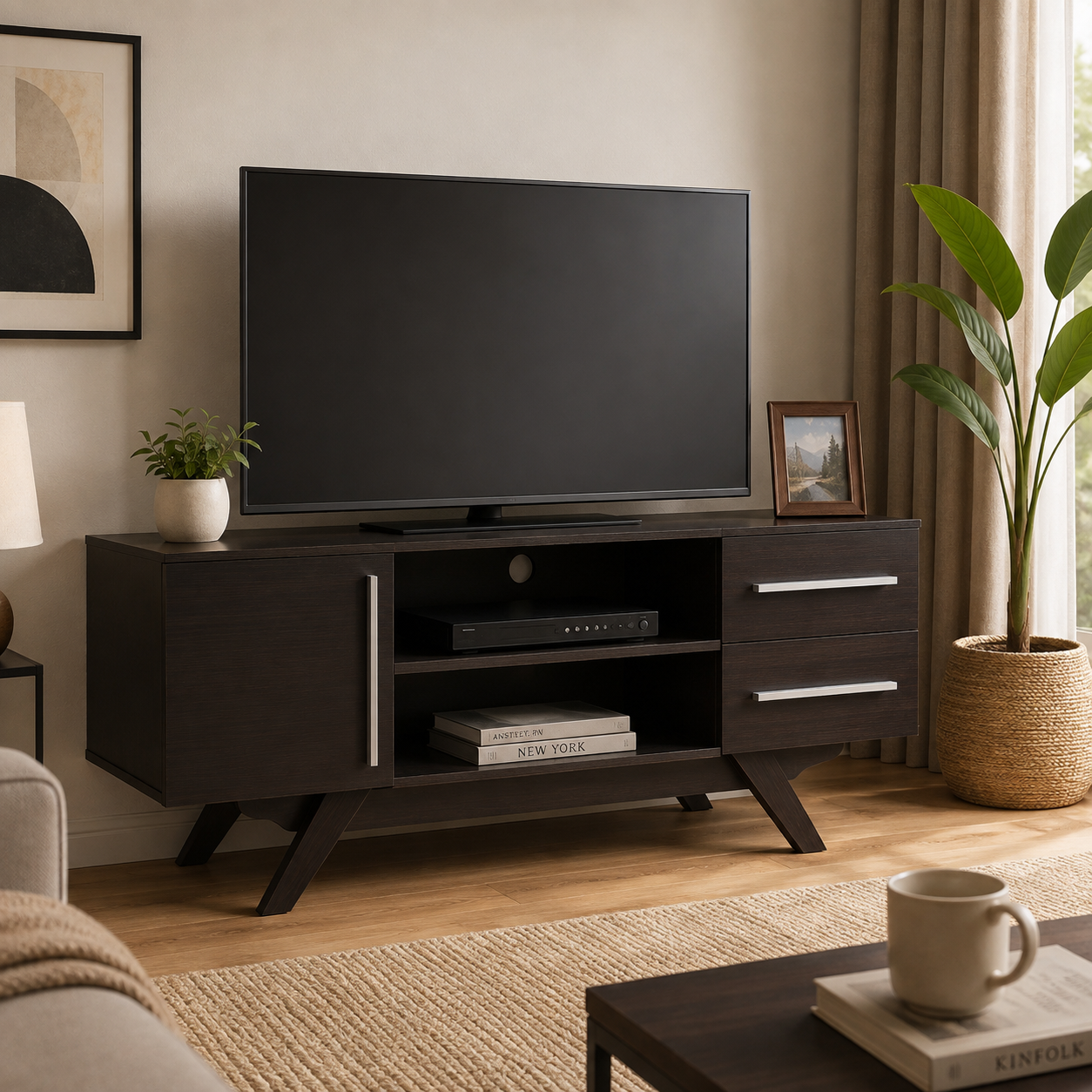 ChatGPT Image Aug 6, 2026, 05_51_14 PM Astera Solid Sheesham Wood TV Entertainment Unit with Storage - Image 1