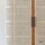Carmel Cane & Solid Mango Wood Rattan Shoe Storage Cabinet - Image 4