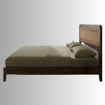 Elara Cane Panel Sheesham Wood Bed – King & Queen Size - Image 5