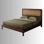 Elara Cane Panel Sheesham Wood Bed – King & Queen Size - Image 6
