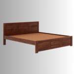 Arden Sheesham Wood Panelled Bed – King & Queen Size - Image 3