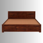 Arden Sheesham Wood Panelled Bed – King & Queen Size - Image 7