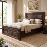 Regalton Classic Sheesham Wood Panel Bed – King & Queen Size