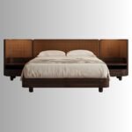 Premium Aurelia European Ash Wood Cane Bed with Integrated Nightstands - Image 3