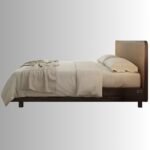 Elara Cane & European Ash Wood Bed – Dark Walnut Finish - Image 5