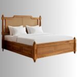 Aranya Classic Sheesham Wood Cane Bed with Storage – Honey Teak Finish - Image 3