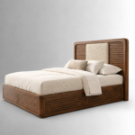 Arden Sheesham Wood Slatted Storage Bed – Walnut Finish - Image 4