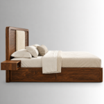 Arden Sheesham Wood Slatted Storage Bed – Walnut Finish - Image 2