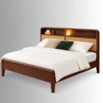 Cavelle Sheesham Wood Bed with Cane-Inspired Headboard - Image 2