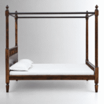 Montclair Mango Wood Cane Panel Four Poster Bed - Image 3