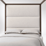 Veyron Solid Sheesham Wood Upholstered Four Poster Bed - Image 3