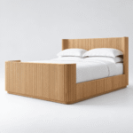 Solviera Sheesham Wood Fluted Hydraulic Storage Bed - Image 3