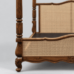 Montclair Mango Wood Cane Panel Four Poster Bed - Image 4