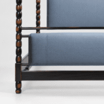 Aurevon Mango Wood Upholstered Four Poster Bed - Image 4