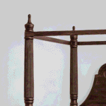 Aurevian Sheesham Wood Four Poster Royal Canopy Bed - Image 5