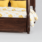 Aurevian Sheesham Wood Four Poster Royal Canopy Bed - Image 4