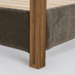 Everly Mango Wood Upholstered Four Poster Bed - Image 4