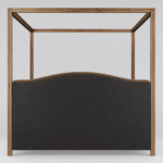 Everly Mango Wood Upholstered Four Poster Bed - Image 5