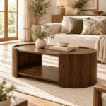 Velmora Sheesham Wood Oval Curve Coffee Table