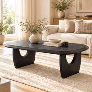 Noirven Mango Wood Sculptural Coffee Table
