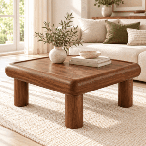 Rovique Sheesham Wood Chunky Leg Coffee Table