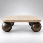 Aurevon Sheesham Wood Orb Base Coffee Table - Image 2