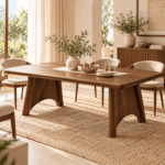 Arvello Solid Mango Wood Modern Coffee Table
