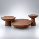 Aurelia Mango Wood Sculptural Coffee Table Set of 3 - Image 2