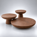 Aurelia Mango Wood Sculptural Coffee Table Set of 3 - Image 3