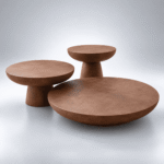 Aurelia Mango Wood Sculptural Coffee Table Set of 3 - Image 4