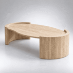 Travora Genuine Travertine Sculptural Coffee Table - Image 3