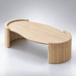 Travora Genuine Travertine Sculptural Coffee Table - Image 4