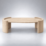 Travora Genuine Travertine Sculptural Coffee Table - Image 2