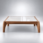 Arvello Sheesham Wood & Banswara Marble Square Coffee Table - Image 3