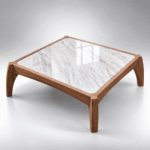 Arvello Sheesham Wood & Banswara Marble Square Coffee Table - Image 5