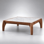 Arvello Sheesham Wood & Banswara Marble Square Coffee Table - Image 4