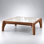 Arvello Sheesham Wood & Banswara Marble Square Coffee Table - Image 2