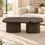 Noirvale Fluted Nesting Coffee Table Set