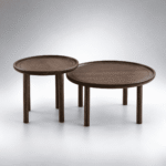 Sunlit Round Nesting Coffee Table Set – European Ash Wood - Image 3