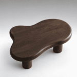 Organic Sculpted Coffee Table – European Ash Wood - Image 4