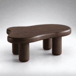 Organic Sculpted Coffee Table – European Ash Wood - Image 2