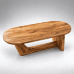 Aurora Organic Mango Wood Coffee Table – Dark Walnut Finish - Image 2